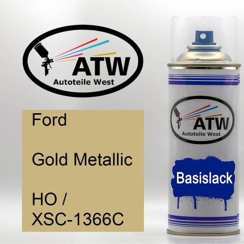 Ford, Gold Metallic, HO / XSC-1366C: 400ml Sprühdose, von ATW Autoteile West.